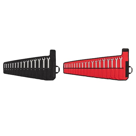 Tekton Flex Head 12-Point Ratcheting Combination Wrench Set with Pouch, 34-Piece (1/4-1 in., 6-24 mm) WRC95405